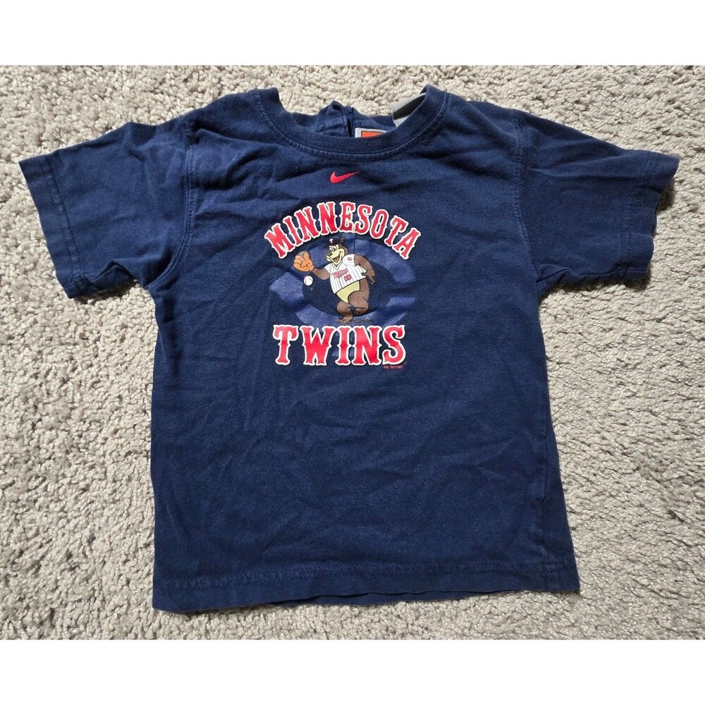 Nike Baby MLB Minnesota Twins TC bear tshirt Navy Blue size 24 Months
